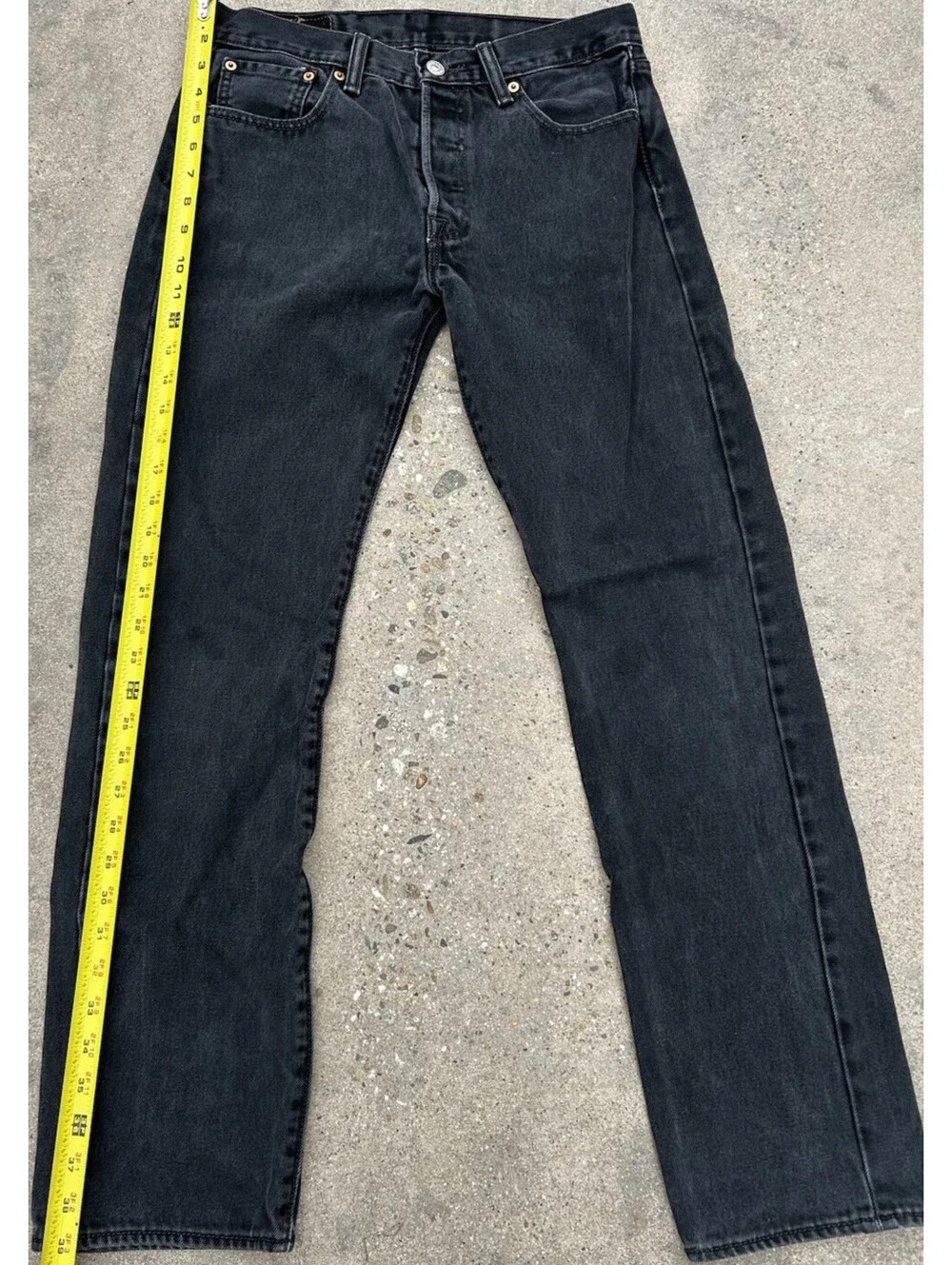 Levi’s 501 Original Fit Jeans Men's 30W x 32L Black Straight Button Fly Denim